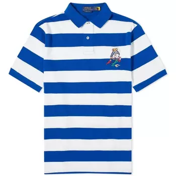 Рубашка Polo Ralph Lauren Painting Bear Block Stripe Polo, цвет Sapphire Stripe