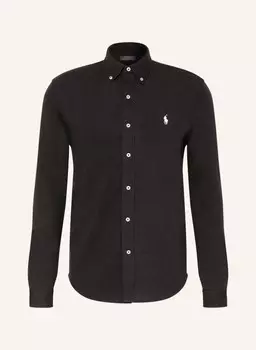 Рубашка POLO RALPH LAUREN Piqu-Custom Fit, черный