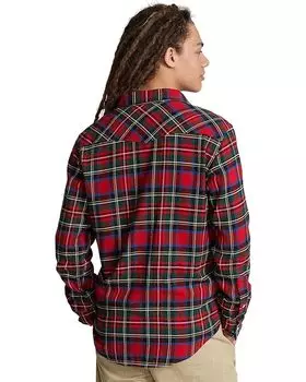 Рубашка Polo Ralph Lauren Plaid Twill Western Shirt, цвет Red/Black Multi