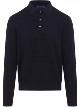 Рубашка поло Ralph Lauren Purple Label из жаккарда, синий