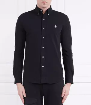 Рубашка POLO RALPH LAUREN Regular Fit pique, черный