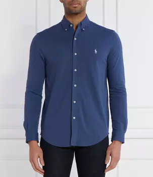 Рубашка POLO RALPH LAUREN Regular Fit pique, темно-синий