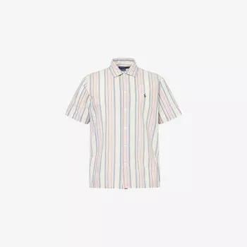 Рубашка Polo Ralph Lauren с короткими рукавами из хлопкового поплина полосатая, мультиколор