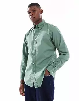 Рубашка Polo Ralph Lauren с логотипом, зелёного цвета, с индивидуальным дизайном