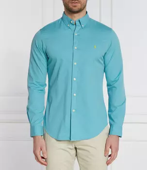 Рубашка POLO RALPH LAUREN Slim Fit, бирюзовый