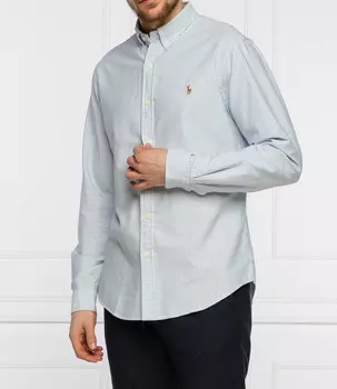 Рубашка POLO RALPH LAUREN slim fit, небесно-голубой