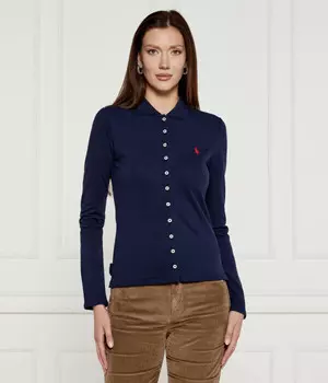 Рубашка Polo Ralph Lauren Slim Fit, синий