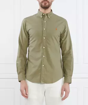 Рубашка POLO RALPH LAUREN Slim Fit, зеленый