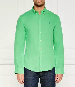 Рубашка POLO RALPH LAUREN Slim Fit, зеленый