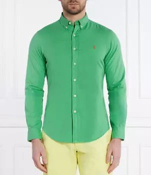 Рубашка POLO RALPH LAUREN Slim Fit, зеленый