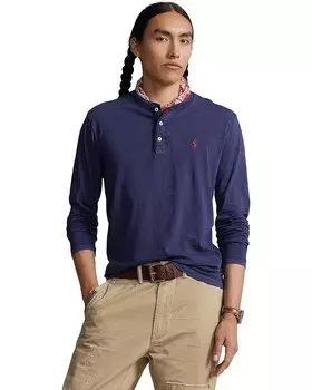 Рубашка Polo Ralph Lauren Slub Jersey Henley, темно-синий