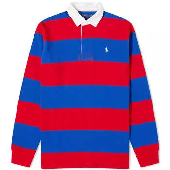 Рубашка Polo Ralph Lauren Stripe Rugby, цвет Red & Rugby Royal
