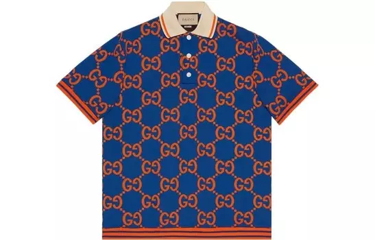 Рубашка поло Re-Nylon для мужчин, синяя Gucci, синий