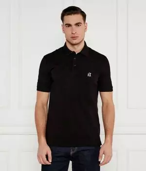 Рубашка поло Regular fit Armani Exchange, черный