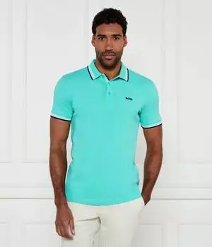 Рубашка поло Regular fit Boss Green, бирюзовый