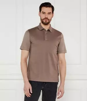 Рубашка поло Regular fit Boss, коричневый