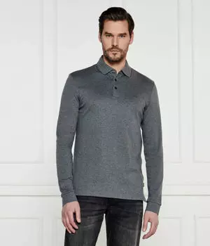 Рубашка поло Regular fit Boss, серый