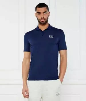Рубашка поло Regular fit Ea7, синий