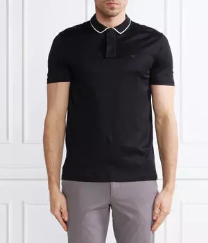 Рубашка поло Regular fit Emporio Armani, черный