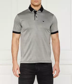 Рубашка поло Regular fit Emporio Armani, черный