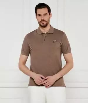 Рубашка поло Regular fit Emporio Armani, коричневый