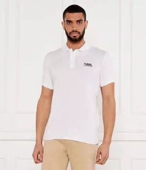 Рубашка поло Regular fit Karl Lagerfeld, белый