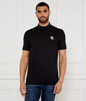 Рубашка поло Regular fit Karl Lagerfeld, черный
