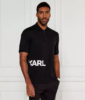 Рубашка поло Regular fit Karl Lagerfeld, черный
