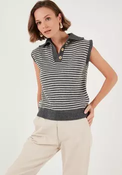 Рубашка поло REGULAR FIT LELA, темно-серый