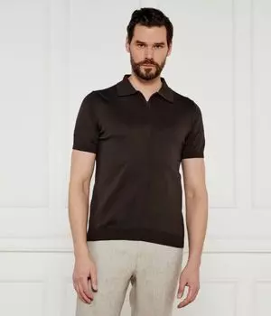 Рубашка поло Regular fit Oscar Jacobson, коричневый