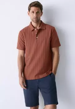 Рубашка поло REGULAR FIT - VERTICAL TEXTURED Next, красный
