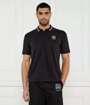 Рубашка поло Relaxed fit Hugo, черный