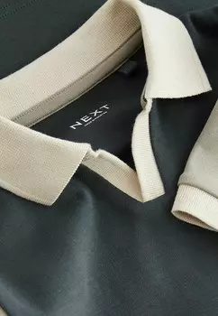 Рубашка поло REVERE COLLAR SHORT SLEEVE Next, серый