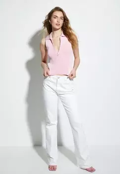 Рубашка поло RIBBED DETAIL NECK Koton, розовый