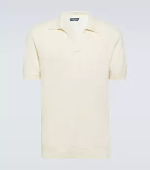 Рубашка-Поло Rino из хлопка и шелка Frescobol Carioca, белый