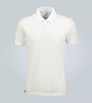Рубашка-поло Riviera из хлопка Sunspel, белый