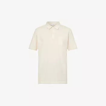 Рубашка-поло Riviera классического кроя из хлопкового джерси Sunspel, цвет undyed