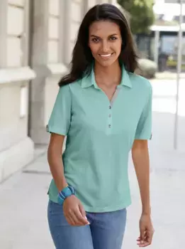 Рубашка-поло "Рубашка-поло" Casual Looks, цвет Aqua