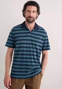 Рубашка поло RUDDER Seasalt Cornwall, темно-синий деним