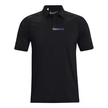 Рубашка поло rush bonded polo shirt 'black' Under Armour, черный