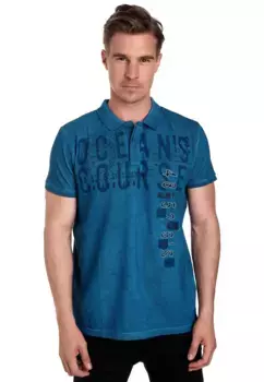 Рубашка-поло Rusty Neal с эффектным принтом, цвет Petrol