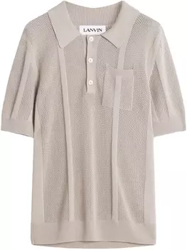 Рубашка поло рыхлой вязки Lanvin, нейтральный