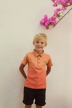 Рубашка-Поло с эффектом омбре Baker By Ted Baker, оранжевый