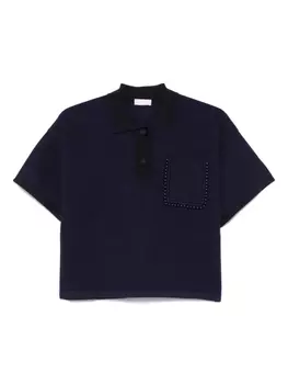 Рубашка поло с бисером LIU JO, синий