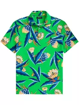 Рубашка поло с цветочным принтом Polo Ralph Lauren, зеленый