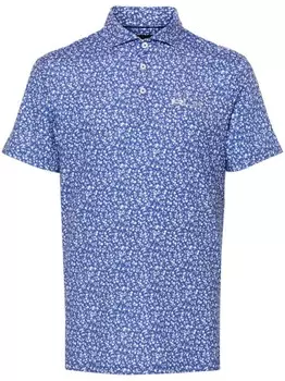 Рубашка-поло с цветочным принтом RLX Ralph Lauren, синяя