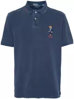 Рубашка поло с декором Polo Bear POLO RALPH LAUREN, синий