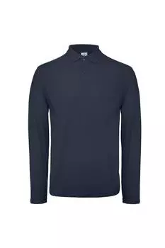 Рубашка поло с длинным рукавом Collection B&C, темно-синий