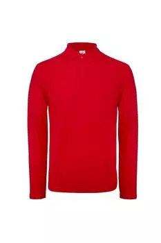 Рубашка поло с длинным рукавом Collection B&C, красный