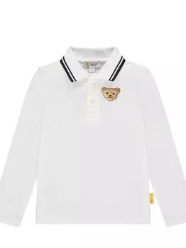 Рубашка поло с длинным рукавом для особого дня Steiff, белый